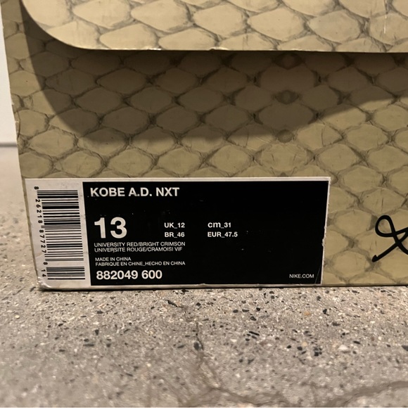 Nike Kobe A.D. NXT Basketball University Red Black 882049-600 Mens Size 13 - Picture 6 of 11